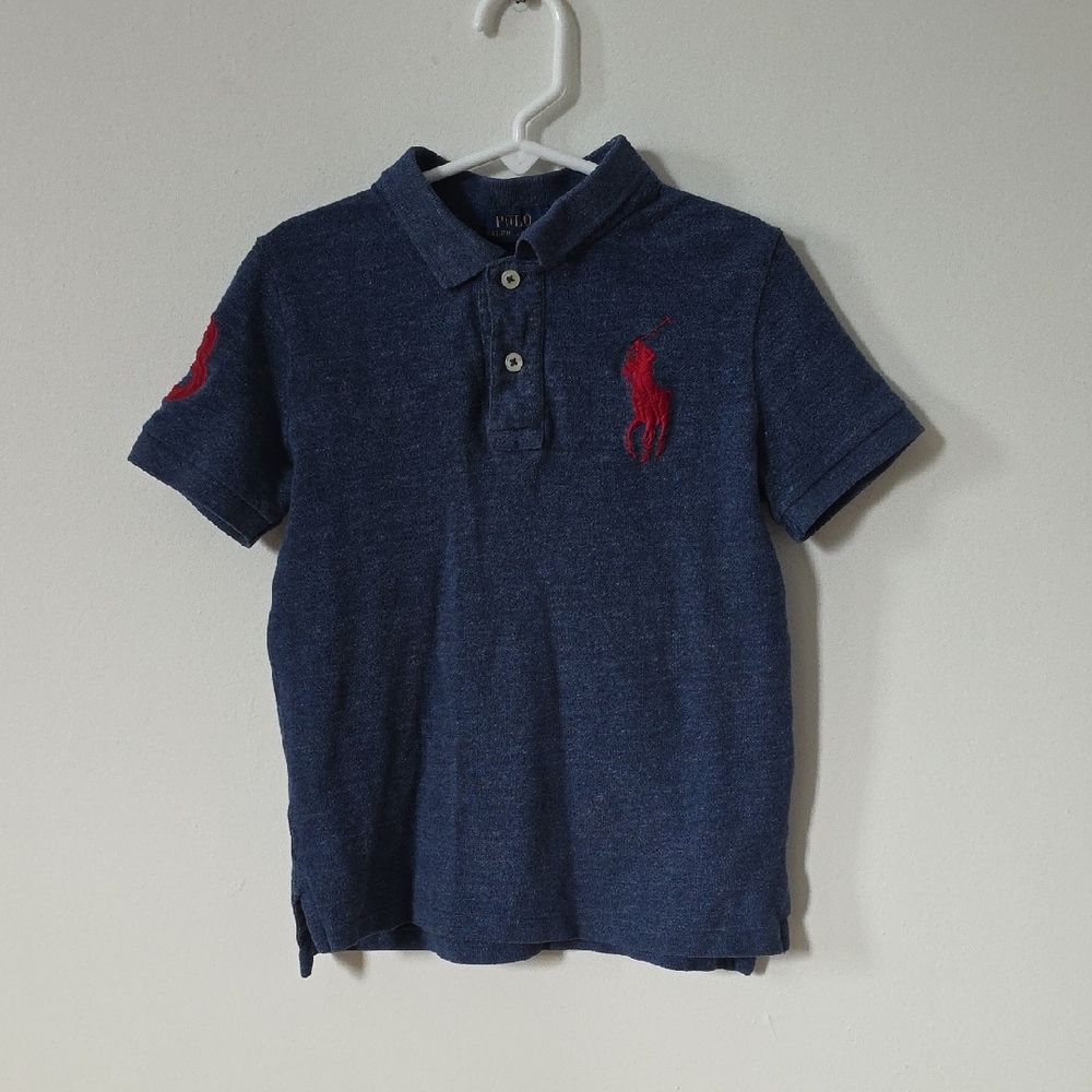 Polo by Ralph Lauren Kids Dark Blue Polo with Red Accents